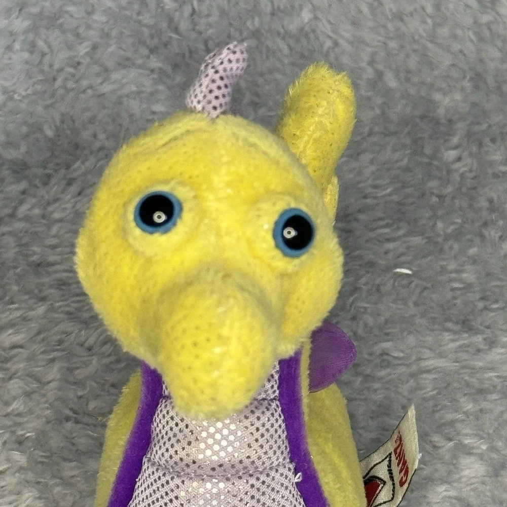 Ganz Webkinz Lil Kinz Seahorse Plush Yellow Purple Stuffed Animal Toy No Code